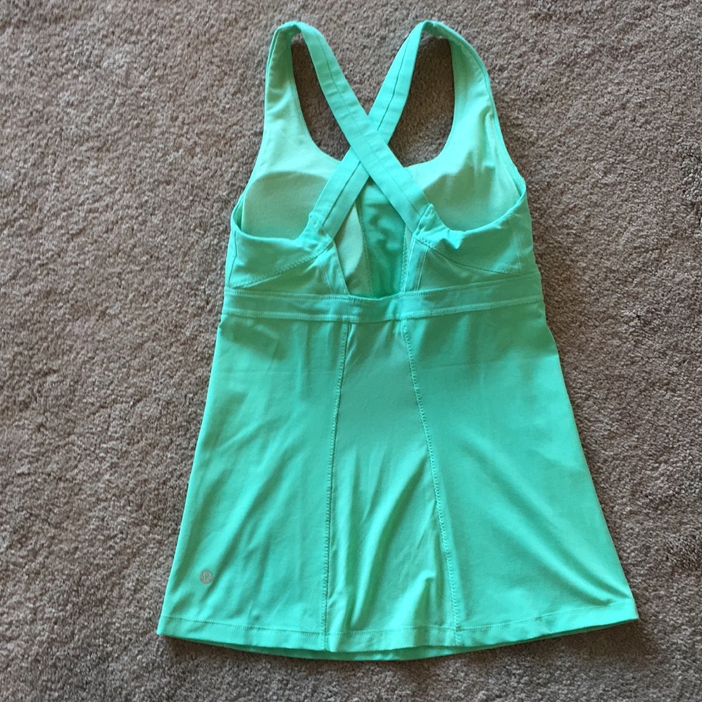 Lululemon Light Green Racerback Top - Picture 2 of 3